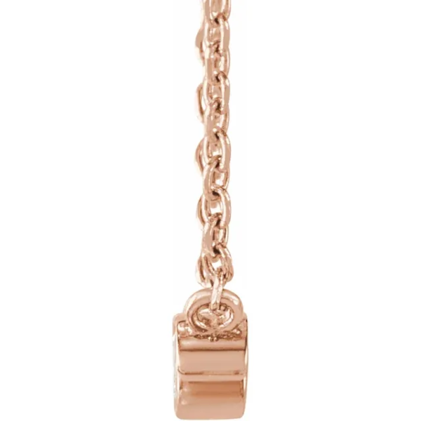 Rose Gold Diamond Bezel Necklace